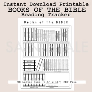 Books of the Bible Reading Tracker, Bible Reading Tracker, Bookshelf