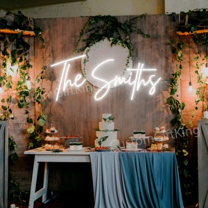 Wedding Led Sign Custom Wedding Centrepieces, Neon Wedding Sign Wall decor, Led Name Sign Wedding Backdrop, Boho Led Light Personalized Gift