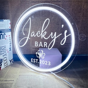 Letrero de neón para bar personalizado: decoración de pared LED personalizada