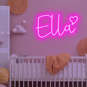 Placa de nome de néon, presentes personalizados para crianças, placa de nome operada por bateria, presentes para adolescentes, presentes com luzes de LED para ele, placa de LED, presente personalizado