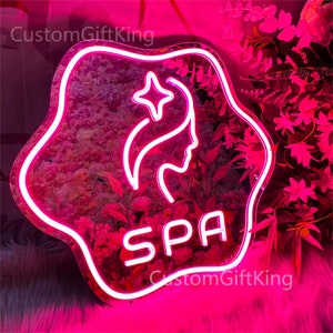 Custom Neon Sign Wall Decor, SPA Neon Sign Business Decor, Custom Led Sign Room Decor, Led Makeup Sign, Floor Mirror Personalized Gift