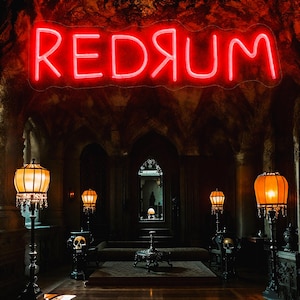 REDRUM Neon Sign: Spooky Gothic Horror Decor