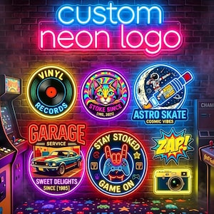 Custom Business Logo Neon Sign, Personalized Streamer Sign Light Up Logo, Custom Soccer Ornament, Restaurant Wall Decor