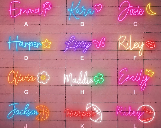 Custom Neon Name Sign, Battery Baby Name Sign Birthday Gift, Acrylic Signs Bedroom Decor, Personalized Gifts