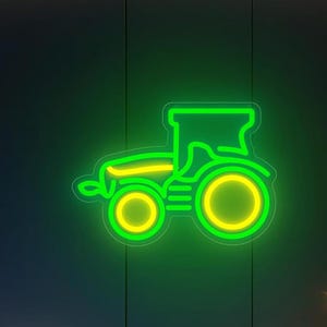 Placa de neon personalizada de trator vintage, presente para o dia dos pais, decoração de fazenda para avô, arte de parede para bar de garagem, presente personalizado com luz LED para o pai