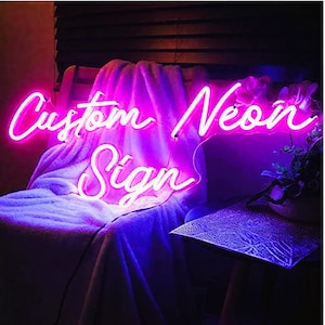 Custom Neon Sign, Neon Signs, Neon sign bedroom, LED Neon Sign, Wedding sign, Neon light Sign, Home Decor, Wall Decor, Personalized Sign