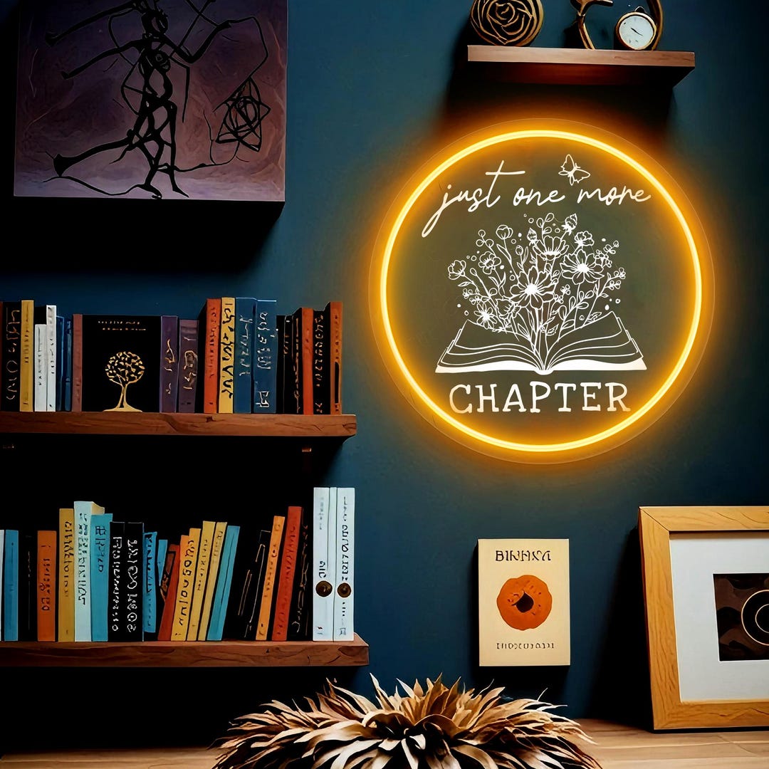 Personalized Library LED Sign: Custom Book Lover Gift - Etsy