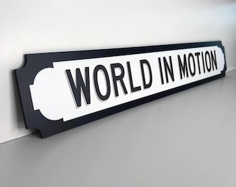 World in Motion England World Cup Road Sign - Football Fan Gift