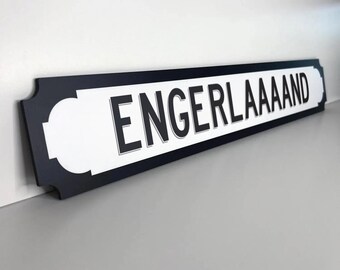 World in Motion 'Engerlaaaand' England World Cup Road Sign - Football Fan Gift