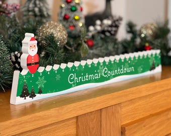 Santa Christmas Countdown - Freestanding Family Advent Calendar