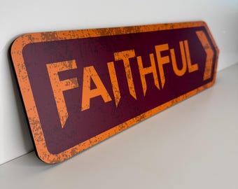 The Traitors - Faithful Directional Sign - Theme Party Prop - Gift - Home Sign