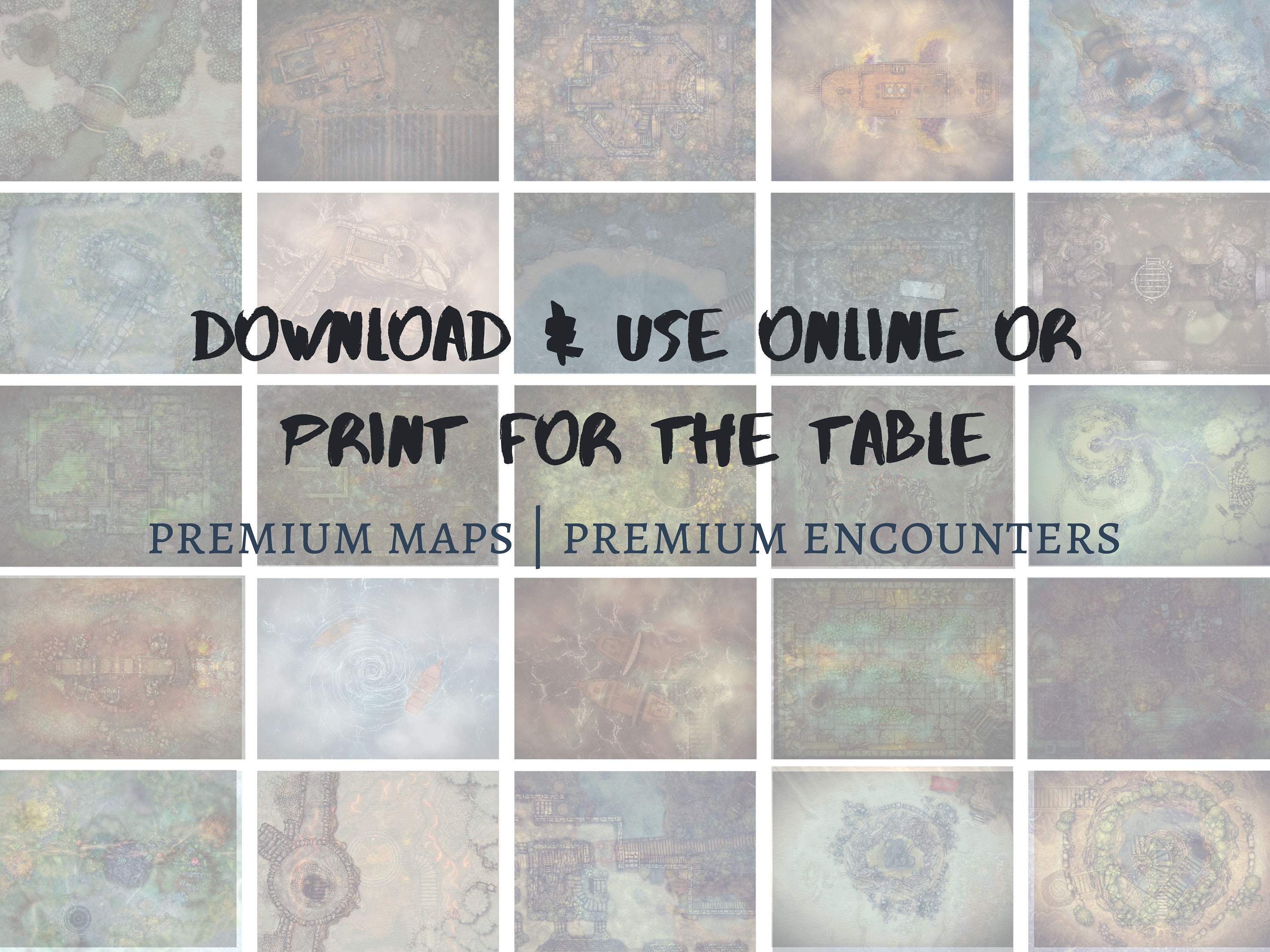 25 Premium RPG Battle Maps – Richly Detailed Printable Scenery (bundle ...