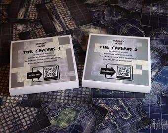 The Caverns - Double-Sided Dungeon Battle Map Tiles: RPG Tabletop Terrain