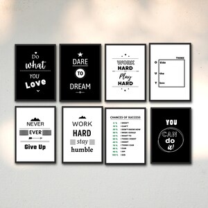 Inspirational Wall Art Prints: Motivational Office Decor (Digital Download)