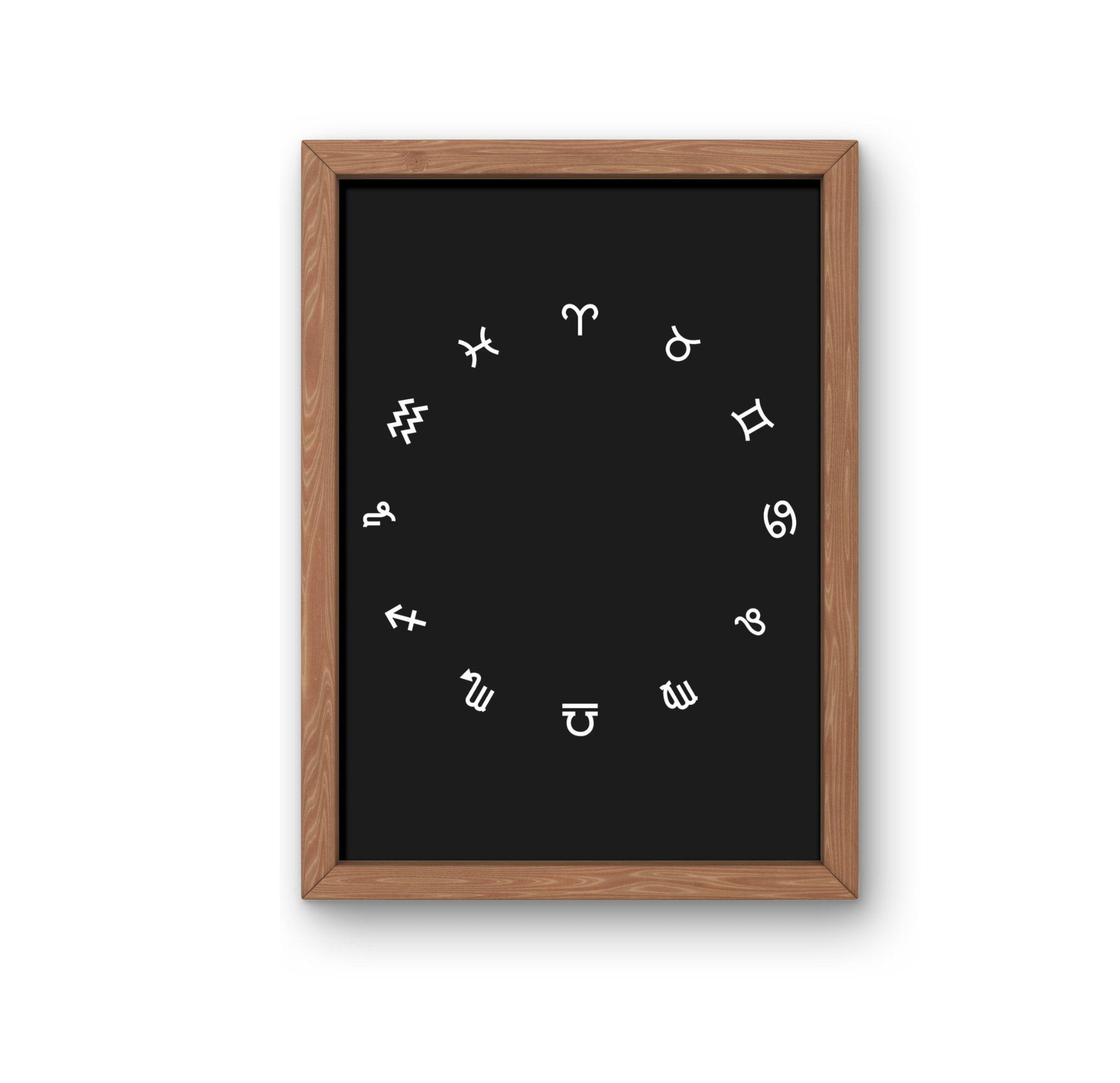 Zodiac Sign Printable Black Wall Art/zodiac Wall Print/zodiac Poster