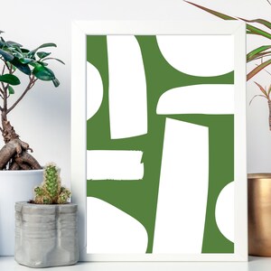 Green abstract wall art/Modern wall art/Abstract art print/Living room decor/wall hanging/wall poster/Printable wall art/Bedroom decor