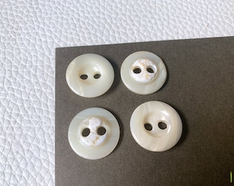 4 White mother-of-pearl, mother-of-pearl | buttons 21mm |