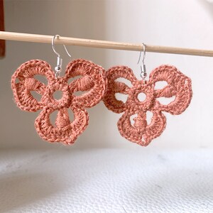 Pendientes crochet pendientes invierno Naranja