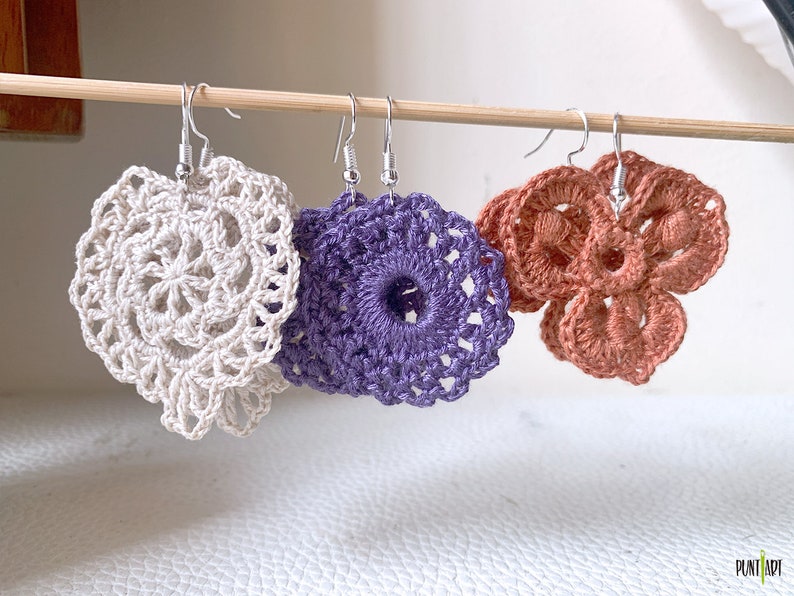 Pendientes crochet pendientes invierno imagen 2