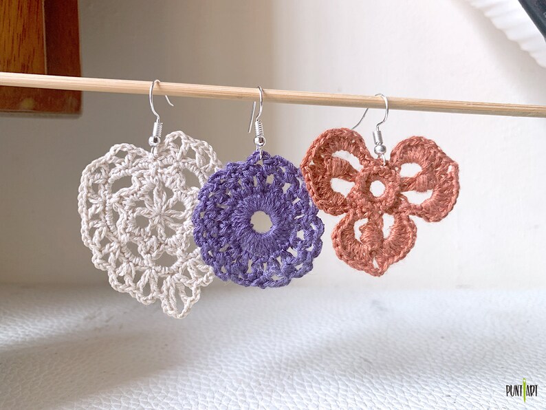 Pendientes crochet pendientes invierno imagen 1