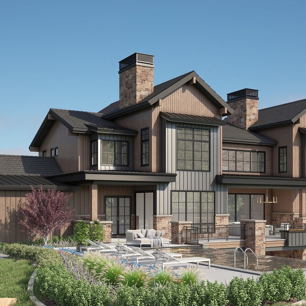 Exterior Home Design, Online Exterior House 3D Rendering, 3D Architectural Visualization