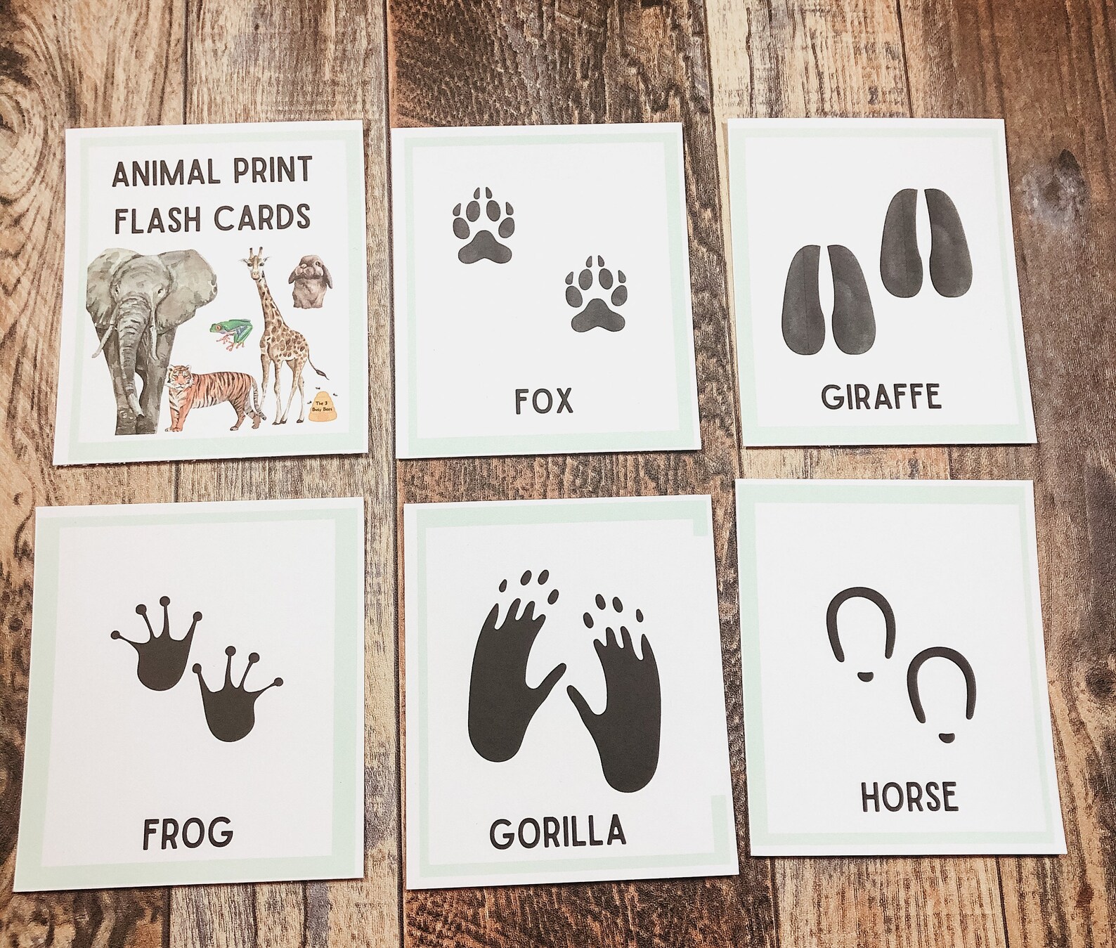 Animal Print Flash Cards • Montessori Printable • Educational Material ...