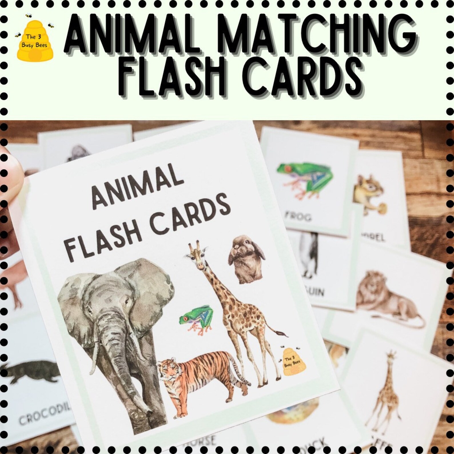 Animal Flash Cards • Montessori Printable • Educational Material ...