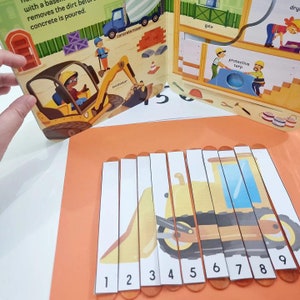 Construction Zone Sequencing Puzzle  // Printable Puzzle  // Preschool Printables // Kindergarten Printables
