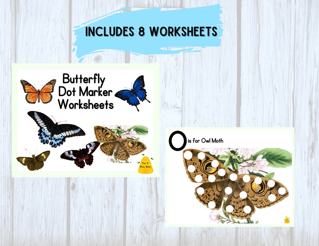 Butterfly Dot Marker Sheets  Montessori Printable  Do-a-dots