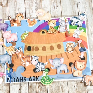 Noahs Ark Animal Matching Printable   • Montessori printable   • Educational Material  •  Bible Learning  • Sunday School Printable