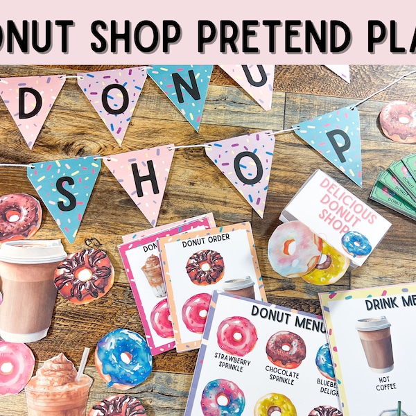 Donut Shop Pretend Play Printables // Dramatic Play // Donut Day Activity