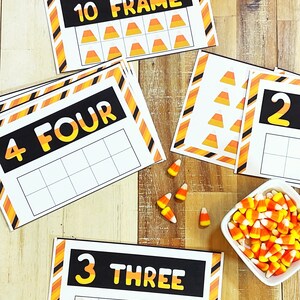 Candy Corn 10 Frame  / Fall and Halloween Learning