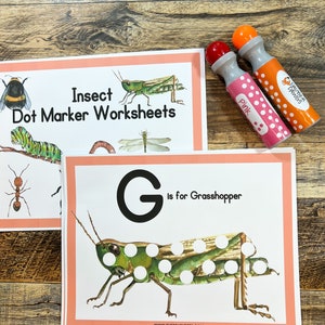 Insect Dot Marker Sheets • Montessori Printable • Do-a-dots • Mini ...
