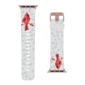 Cardinal Apple Watch Band, Cardinal Apple Watch Strap, Cardinal Gifts Apple Watch Band, Watch Band 38mm, 40mm, 42mm, 44mm, Cardinal iwatch