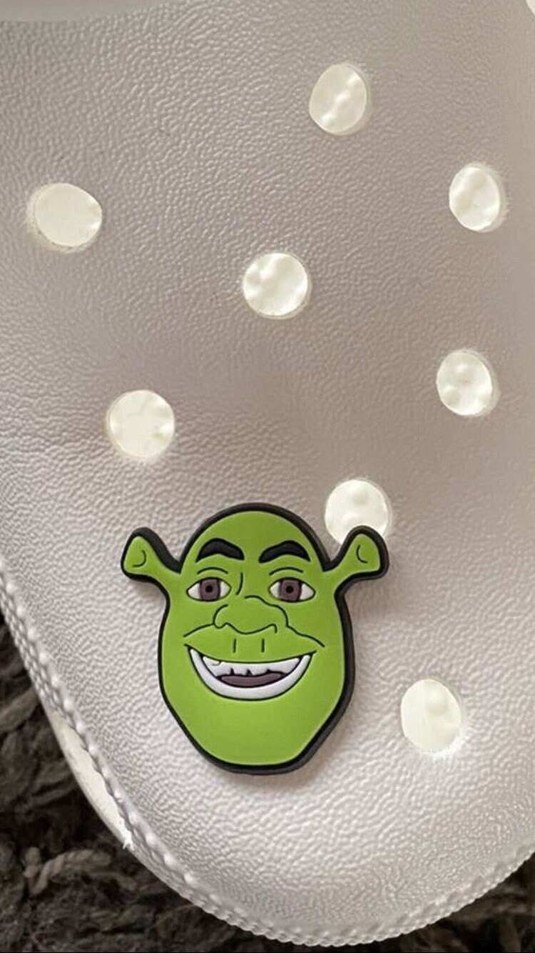 Jibbitz charm shrek unico - Branco