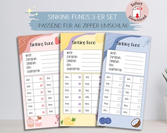 Sinking Funds Tracker A6 | Sinking Fund A6 digital pdf | Budget Tracker pdf | Sparchallenge A6 | Sparchallenge digital | Sinking Funds pdf