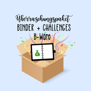 Surprise binder B goods | Savings Challenges | Scratch Challenge | A6 Budget Planner | Budget Tracker | Placeholder | Starter Set | B goods bag
