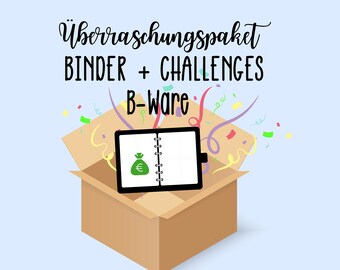 Überraschungsbinder B Ware | Sparchallenges | Rubbelchallenge | A6 Budget Planer | Budget Tracker | Platzhalter | Starter Set | B Ware Tüte