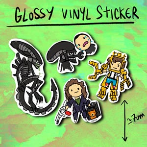 GLOSSY STICKER PACK - Alien