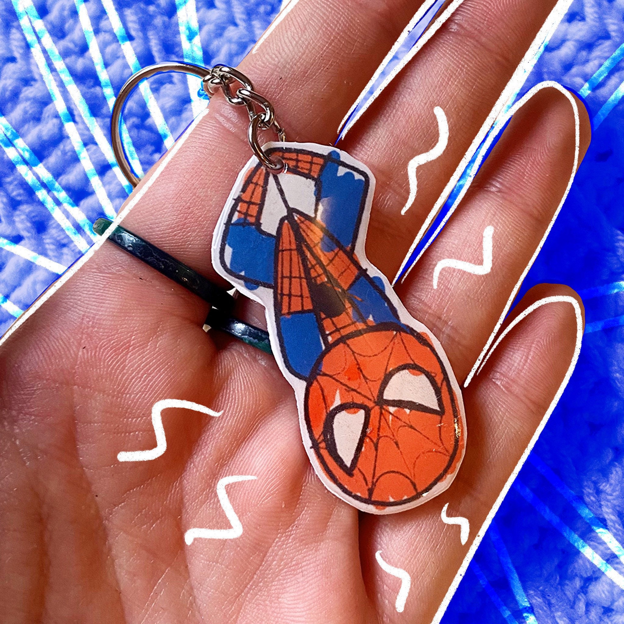 Wunder Superhelden Figur Spider Man Schlüssel bund Rächer Spiderman  Schlüssel ringe für Auto Anhänger Zubehör Männer Rucksack Ornament Geschenke