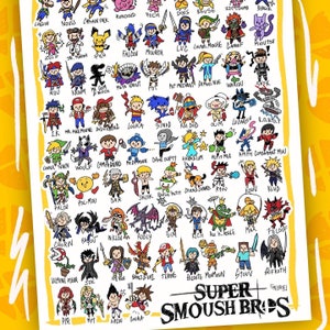 SUPER SMOUSH BROS - Poster illustrativo A2