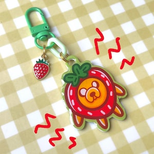 STRAWBERRY YELLOW DOG - Keychain