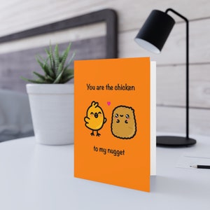 Valentines Day card, Valentines Day gift, You are the chicken to my nugget, Funny Valentines Day card, Funny gift for Valentine, Valentine