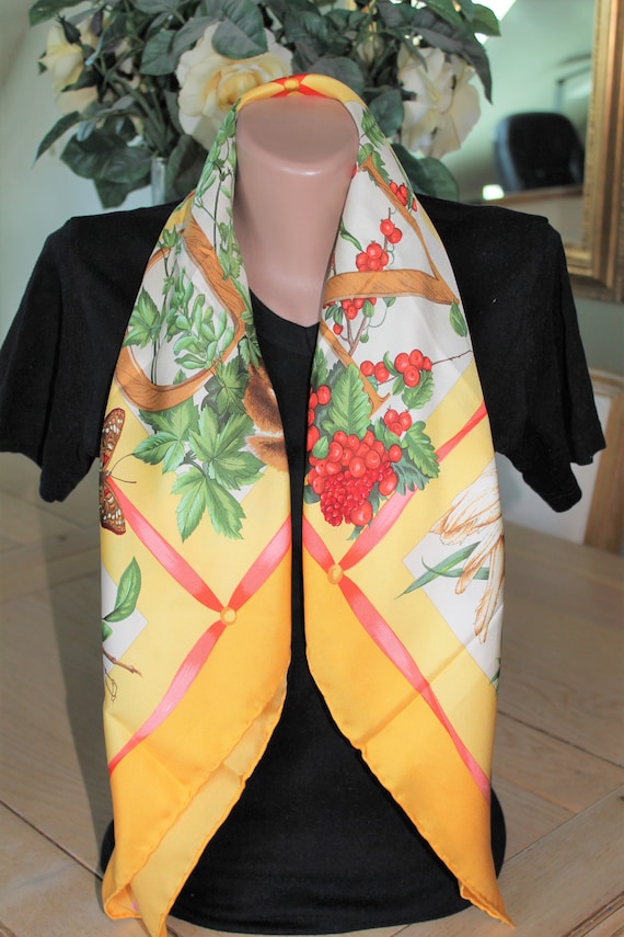Foulard/carré En Soie 100% Main Rolled - Marron, Occasion, Accessoire Mode Femme élégant