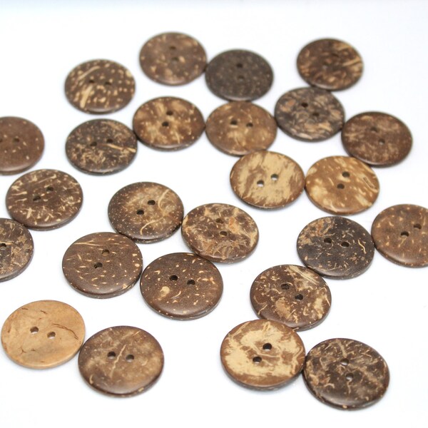 Lot de 10 boutons noix coco 20mm