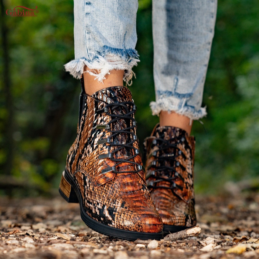 Fabs Shoes Fabs Schoenen Slangenprint Slangenprint Biker Boots