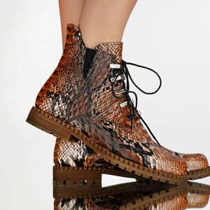 Botas femininas de couro natural feitas à mão, sapatos esportivos casuais diários, presente para ela, botas casuais, botas femininas