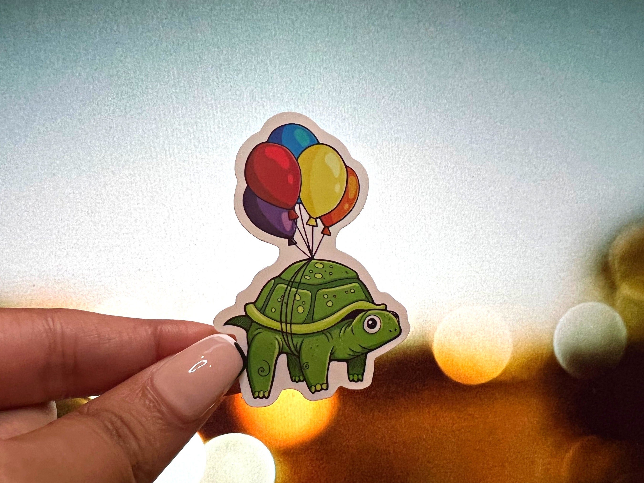 Balloon Turtle Fun Sticker