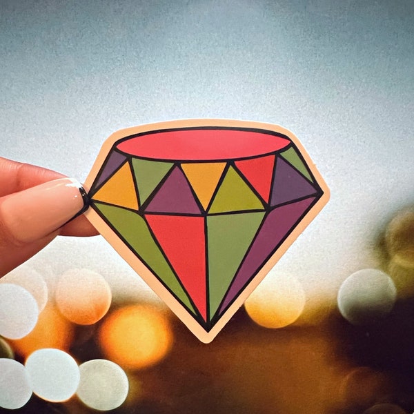 Colorful Diamond Sticker | Shine like a Diamond Sticker | Waterproof Sticker