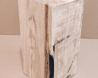 Wooden oak cube wooden stump oak block fully natural raw crude material